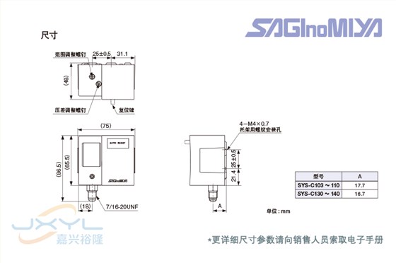 鹭宫标准型压力控制器SYS-C130X0