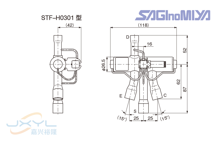 3匹四通换向阀冷媒通用STF-H0301