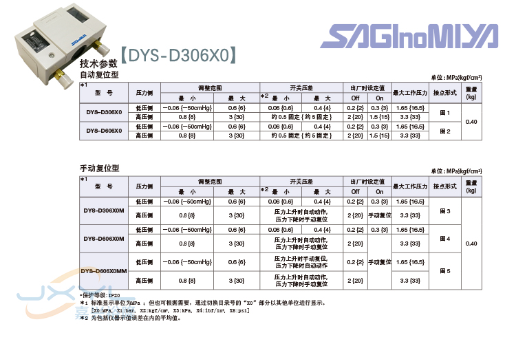 鹭宫高低压压力控制器DYS-D306X0