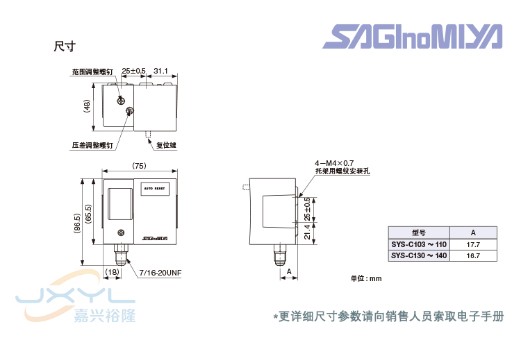 鹭宫标准型压力控制器SYS-C106X0